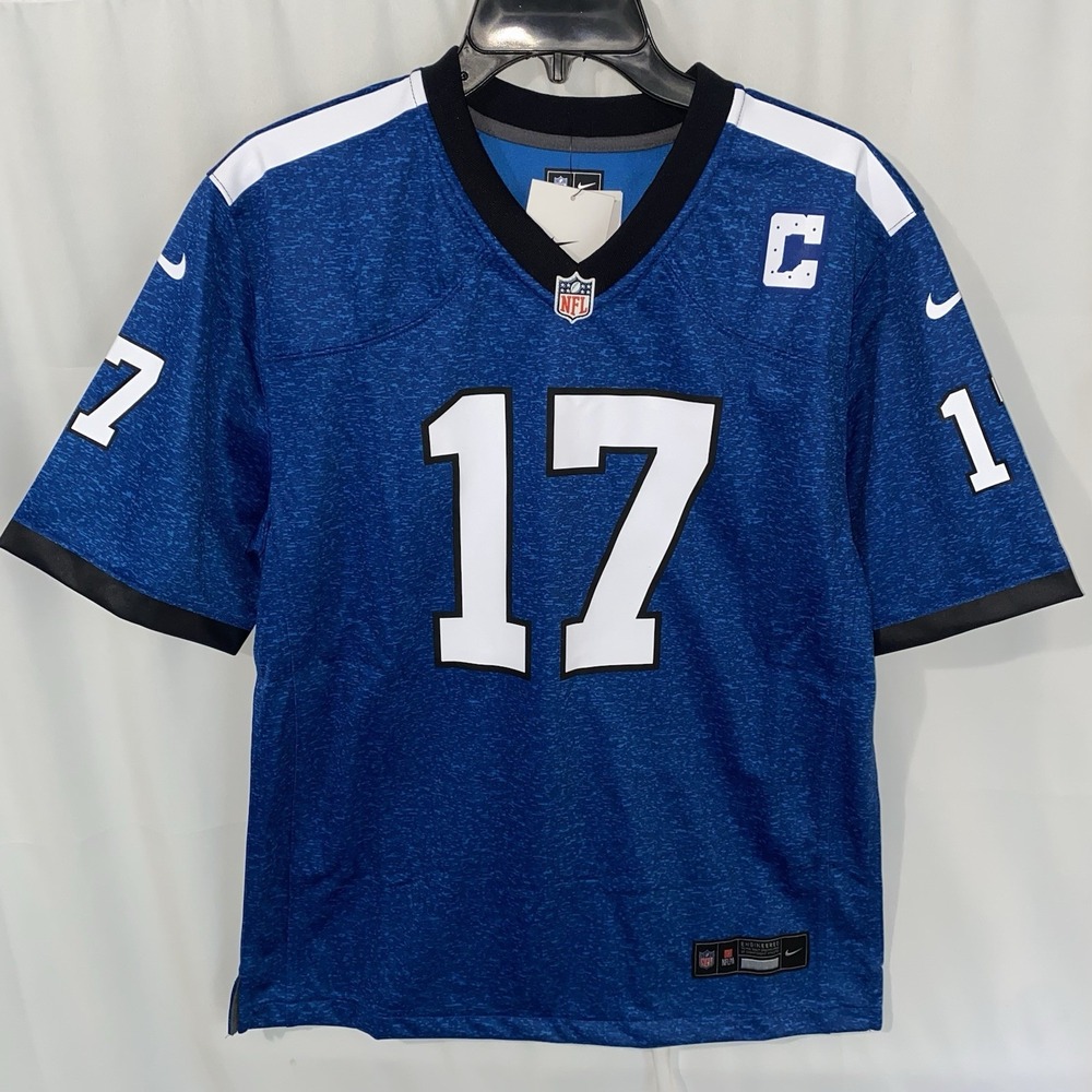 NWT Nike Indianapolis Colts Daniel Jones Blue Color Rush Jersey Youth Kids Large